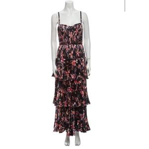 Amur Black Floral Gown NWOT Size 4